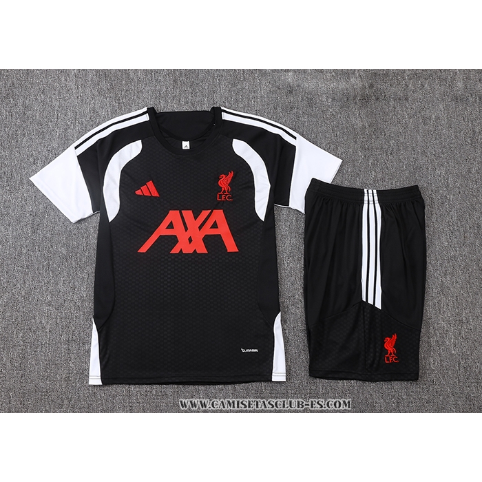 Chandal del Liverpool 26-27 Manga Corta Negro - Pantalon Corto
